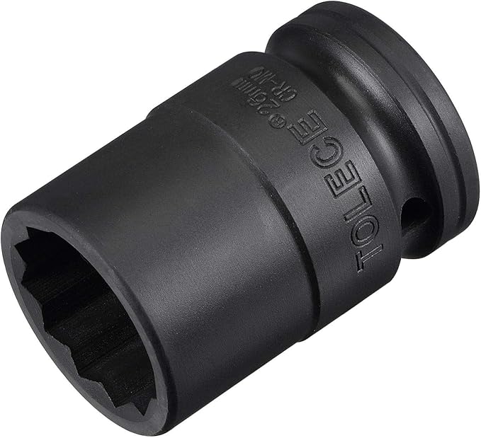 uxcell 3/4-Inch Drive 26mm 12-Point Impact Socket, CR-MO Steel 56mm Length, Standard Metric Sizes