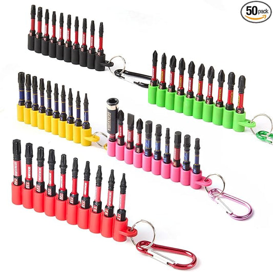 Impact Screwdriver Bits Set, 50 Pieces 2?쒶uliti Head Magnetic S2 Steel Driver Bits PH/SQ/Torx/Hex/PZ with Soft Hanging Strips