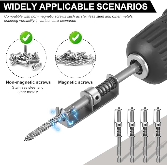Bit Holder Keychain Tool with1/4?쏦ex Shank,Aluminum Alloy Screwdriver Bit Holder 16pcs Set with Spring Screwdriver Bits,L-Shaped Wrenches,Hollow Bits(T8,T10,T15,T20,T25,T27,T30),Drill Screw Adapter