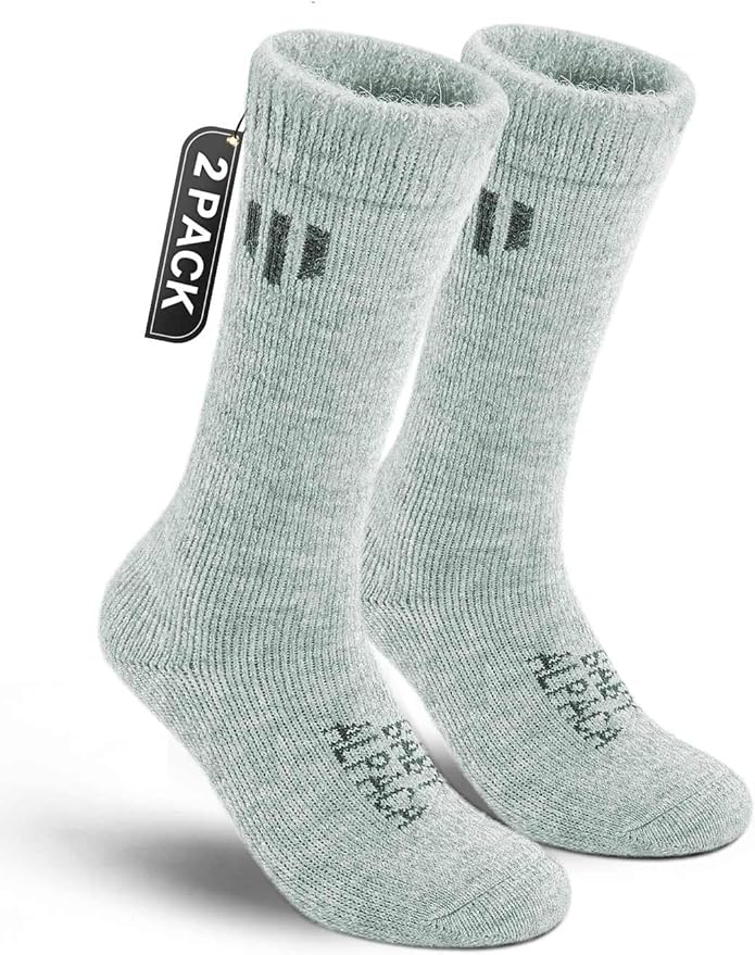 Alpaca Wool Boot Socks Men and Women, Heavyweight Thick Thermal Socks Cold Weather Hunting Hiking, Moisture Wicking