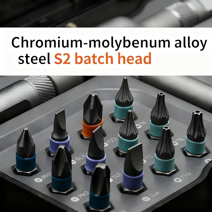 24 in 1 Magnetic Screwdriver Set Precision Screwdriver Mini Removable self-assembly Magnetic DIY Precision Tool kit for Furniture, Computer, Laptop,PC and Bicycle