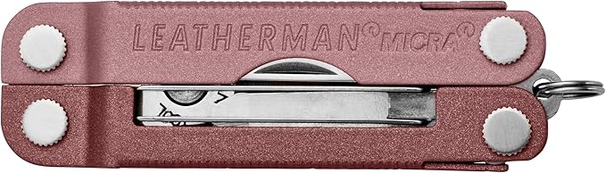 LEATHERMAN, Micra, Keychain Multi-tool with Grooming Tools, Mini Pocketknife for Everyday Carry (EDC), Hobbies & Outdoors, Built in the USA, Heathered Blush
