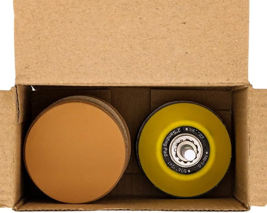 Dura-Gold Premium 2" Gold Hook & Loop Sanding Discs Variety Pack Box - 40, 60, 80, 120, 220, 320, 400, 600, 800, 1000 Grit (5 Sheets Each, 50 Total) & Drill Backing Plate, Automotive, Woodworking