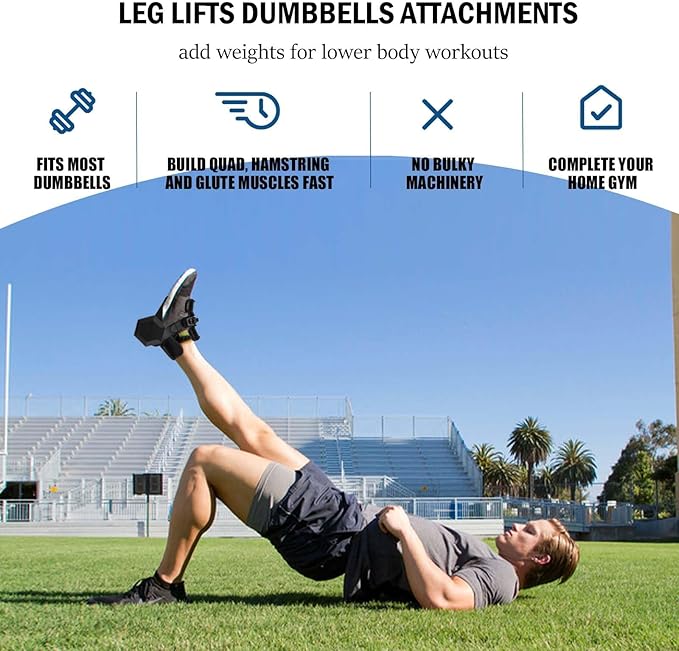 Foot Dumbbell Attachment, Dumbbell Weights for Legs Holder, Weight Training for Legs, Adjustable??-120 lbs, Leg&Core&All Around Workout, Left/Right Foot