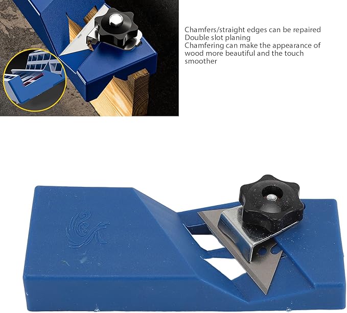 45 Degree Chamfer Planer Double Slot Straight Edges 45 Degree Bevel Chamfer Plane Woodworking Trimming Tool