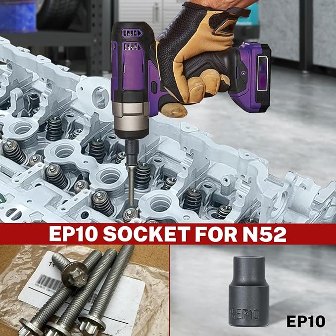 BILITOOLS External Torx Plus Socket Set, 6 Point EP4-EP8, EP10-12, EP14, EP16, EP18, EP20, EP22, EP24, EP26, EP28, EP30, EP32 with 1/2'' 3/8'' 1/4'' Dr, 19PCS External Star Socket for Cars