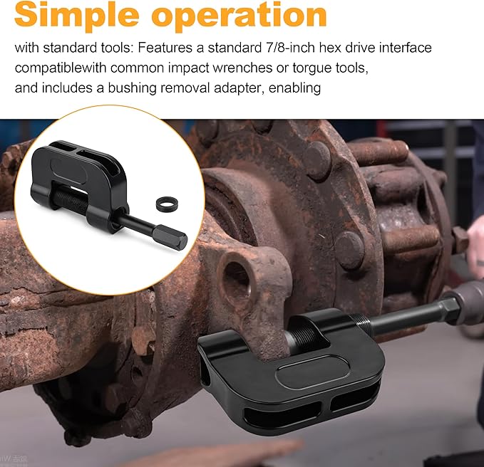 Brake Anchor Pin Press for Commercial Heavy Duty Semi Trucks, Works on Class 6 8 Transportation Equipment Kenworth, Peterbilt, Freightliner, Mack, Volvo - 16002