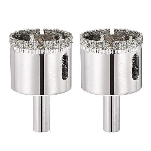 PATIKIL 2pcs 1-3/8" (35mm) Diamond Hole Saw, Glass Diamond Hole Cutters Hollow Core Drill Bits for Fiberglass, Tile, Porcelain, Ceramic