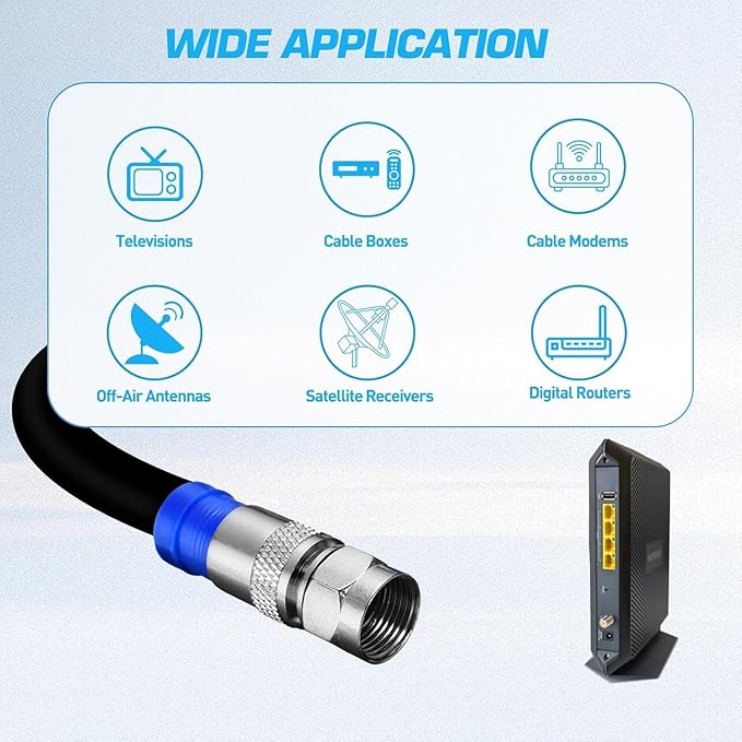 ZOERAX Coax Cable Crimper Tool Kit with Wire Stripper and 20PCS F Connectors ??Coax Compression Tool for RG6, RG59, RG11 Coaxial Cables for TV, Internet, Satellite Installations & Home Networking