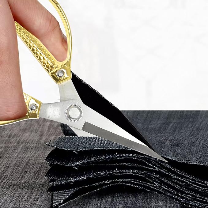 Yellow Office Scissors -Heavy Duty & All Purpose, Stainless Steel shears, Ideal for Kitchen office & Home Use