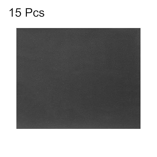 HARFINGTON 15pcs Sandpaper 1000 Grit 9 x 11 Inch A-Weight Backing Silicon Carbide Abrasive Wet Dry Sanding Sheets for Wood Finishing, Metal Sanding, Automotive Polishing