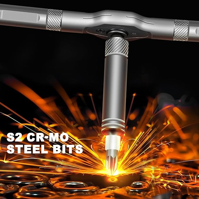42 in 1 Magnetic Ratchet Screwdriver Set with Ratchet Handle, Complete Repair Kit for Furniture Assembly, Electronics, Bicycle Maintenance and DIY
