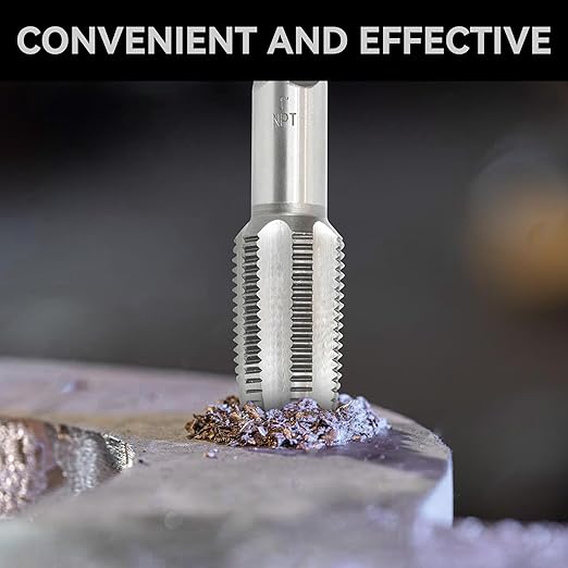 HFS(R) 6-piece NPT pipe tap set Machine Screw Metric Tap and Die Bit Set竊똲izes includes 1", 3/4", 1/2", 3/8", 1/4", and 1/8"