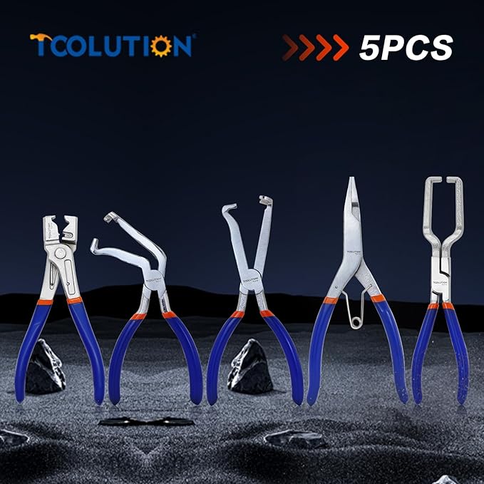 5pcs Electrical Disconnect Plier Set - Fuel Line,Hose Clamp Pliers, Electric Connector Removal Tool for Automotive Repair