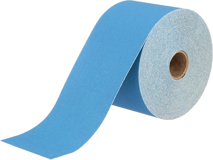 3M Stikit Blue Abrasive Sheet Roll, 36221, No Hole, 2-3/4 in x 30 yd, 180+ Grade, Automotive Sanding Roll Sandpaper for Coating Removal, Body Repair, Auto Sanding