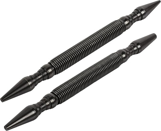 HIT Tool Pro Finish Kit includes 1/32"(#1), 2/32"(#2), 3/32"(#3), 4/32"(#4) Combination Nail Setters (2 Piece) Hammerless Spring Punch Set
