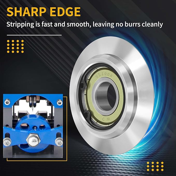SENDUO Upgraded Replacement Blade,65mn Spring Steel Blade for Copper Wire Stripping Machine Powered Cable Stripper Cutters 1 Piece