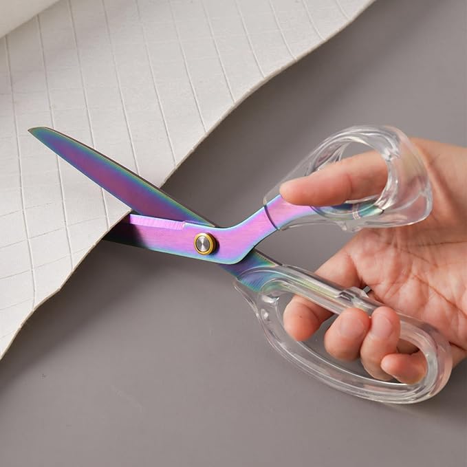 Acrylic Scissors, 9??Ultra-Sharp Titanium Coated Blades and Sharp All-Purpose Scissor, Sewing Scissors, Office Scissor, Comfortable Handle Design, Versatile Usage