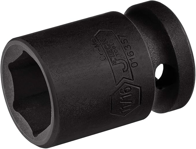 Jetech 1/2 Inch Drive 11/16 Inch Standard Impact Socket, Made with Chrome Molybdenum Alloy Steel, Heat Treated, 6-Point Design, SAE