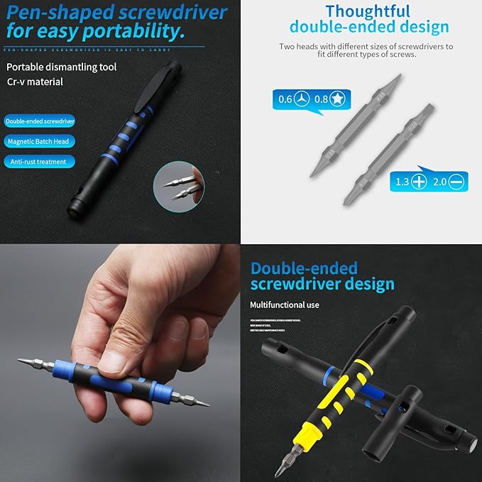 4 Pieces mini screwdriver set Portable Multi-Purpose Screwdriver tiny screwdriver Home Repair