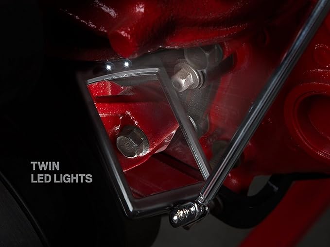 Telescoping Lighted Inspection Mirror竊똖elescoping LED Lighted Flexible Inspection Mirror 360 Swivel for Extra Viewing