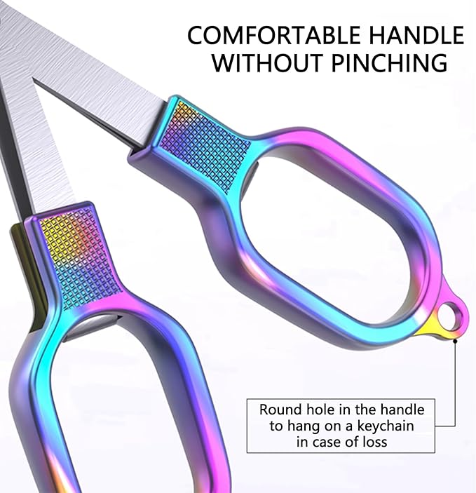 Folding scissors,TSA-Compliant and Portable,Compact enough to fit in your purse,Safe Portable Travel,small,Stainless Steel Retractable Scissors,fishing scissors,2 Pcs