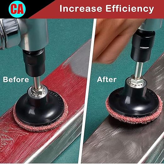31Pcs 3" Surface Conditioning Disc, Quick Change Sanding Discs with 1/4" Shank Holder for Die Grinder Prep Strip Grind Polish Finish Burr Rust Paint Removal