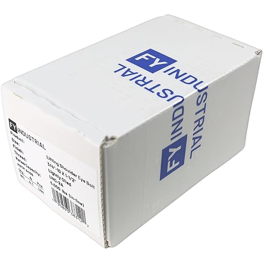 Box of 4 Pcs Lifting Shoulder Eye Bolts 3/4"-10 X 1-1/2"
