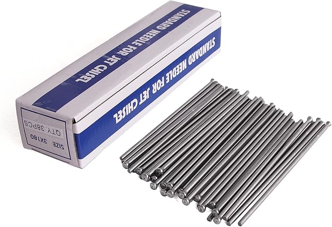 SWANSOFT 5Inch Descaling Needles, Manganese Steel Replacement Needles, 38Pcs Replacement Needle Set for Needle Scaler