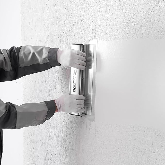 VEVOR Drywall Skimming Blade Set, 7/10/14/16/24 in Skimming Blades + 34-81.6 in Extension Handle Pole, Stainless Steel Knife Professional Skim Coat Tools, for Gyprock/WallBoard/Plasterboard
