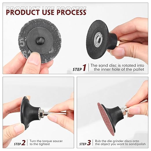Newwiee 150 Pieces 2 Inch Sanding Discs 100 Grit Roll Lock Die Grinder Sanding Disc for Surface Prep Strip Grind Polish Finish Burr Rust Paint Removal Red