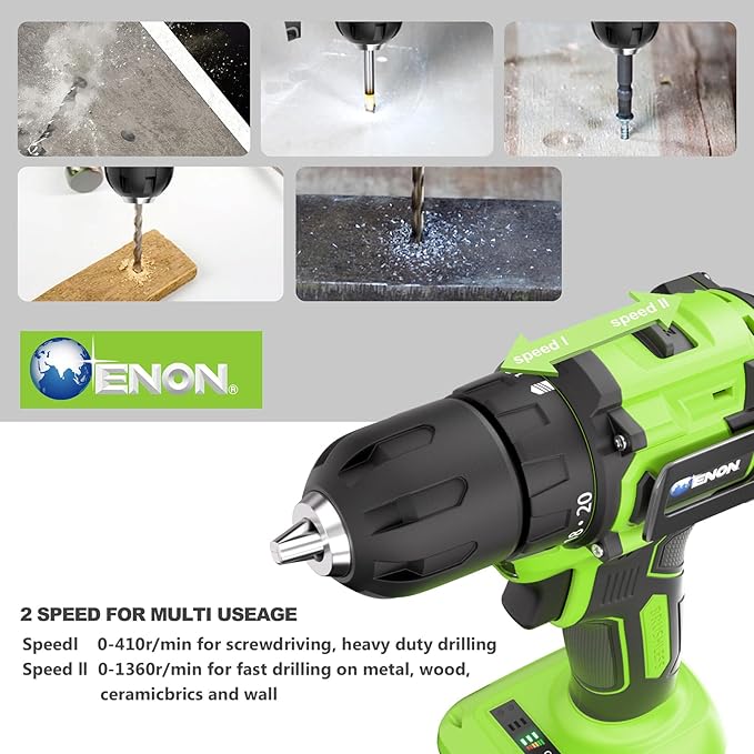 Brushless Cordless Drill Set,12V Power Drill Set with Battery and Charger, Electric Driver/Drill Bits, 3/8'' Keyless Chuck,20+1 Torque Setting, 300 inch-lbs, with LED Electric Drill Set