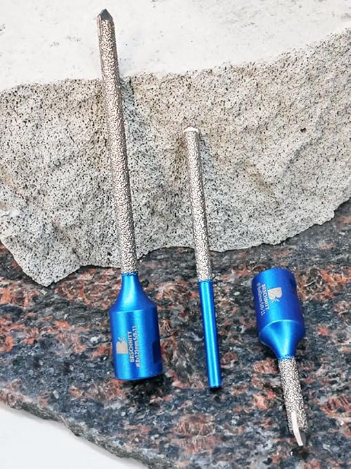 Diamond Mortar Raking Bit - BRSCHNITT Mortar Raking Tuck Pointing with Carbide Tipped for Granite Marble Concrete Masonry Stone Removals Vacuum Brazed Bit 5/8-11 Thread (8 * 121mm 5/16"* 4-4/5")