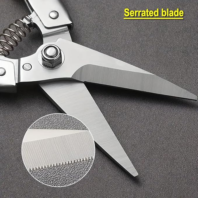Heavy Duty Scissors 8.5 Inch Aviation Tin Snips Stainless Steel Straight Metal Cutter Pruning Shears Wire-cutters