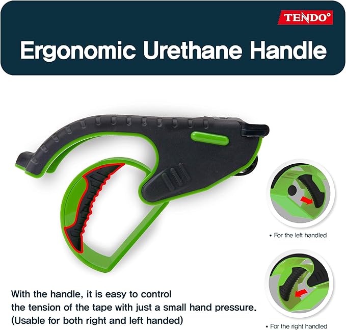 Heavy Duty Shipping Tape Dispenser: TENDO째 Essential Line ??Reusable, Replaceable, Eco-Friendly 2?쇺?Master Piece Dispenser with Patented 10째 Sloped Chromium Blades - P-1200 (3th Gen.)_Green