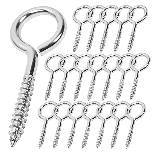 10PCS 2 inches Screw Eyes M3 304 Stainless Steel Eye Screws, Heavy Duty Screw, Eye Hooks Screw Eye Bolts Eye Hooks Screw, Indoor & Outdoor Uses (10, M3-2inch)