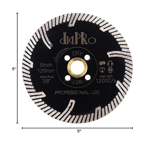 5" Granite Cutting Turbo Blade Granite Blade