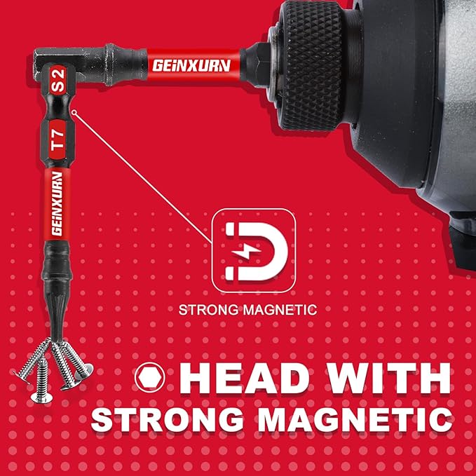 51 Pieces T7 Impact Tough Magnetic Screwdriver Bit Set, 2 In. #7 Torx Head Power Bit Set, S2 Alloy Steel T7 Star Bit with 1Pc Impact Bit Holder