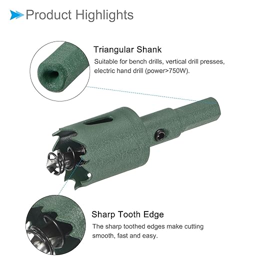 Bi-Metal Hole Saw, 25mm 1 Inch Dia Hole Saw, High Speed Steel Cutter - (Applications: for Wood Brass Zinc), 1-Pieces
