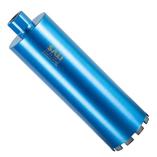 SALI Wet Diamond Core Drill Bits 5"/127mm Diameter, 15"/380mm Drilling Depth Concrete Core Drill Bit, 1-1/4-7" Thread Core Bit Turbo Laser-Welded Segments with Rebar, Brick, Block, Masonry, Stone