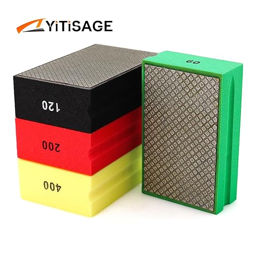 1pc Diamond Hand Polishing Pads Grit 60 Foam Sanding Block for Ceramic Tile Glass Grinding,Sanding Blocks Polishing