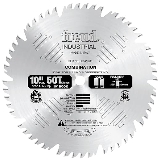 Freud LU84M011: 10" Combination Blade