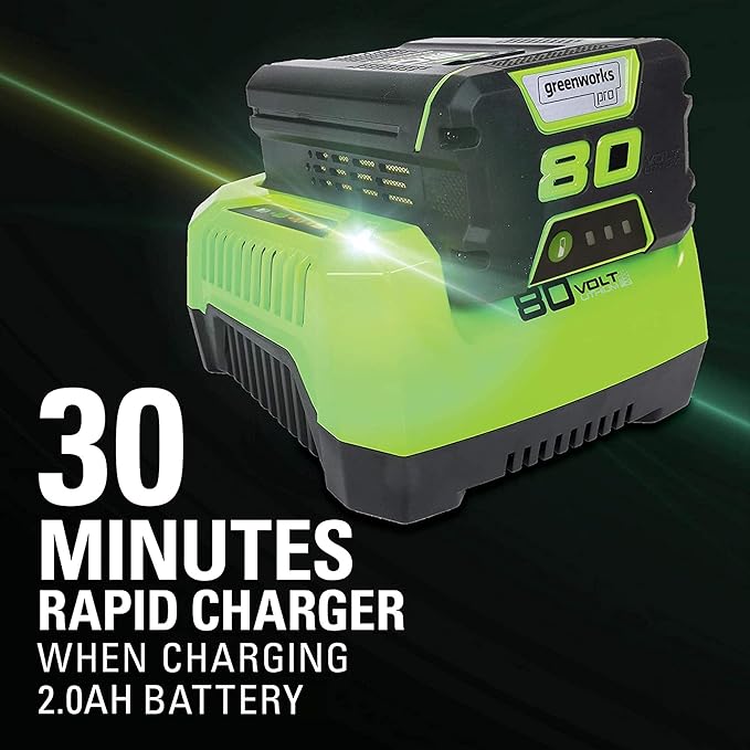 Greenworks 80V Brushless Cordless Yard Tool Combo Kit with 2.0Ah Battery & Rapid Charger ??16" Dual-Line String Trimmer and 500 CFM / 125 MPH Leaf Blower, Variable Speed, 4-Year Warranty