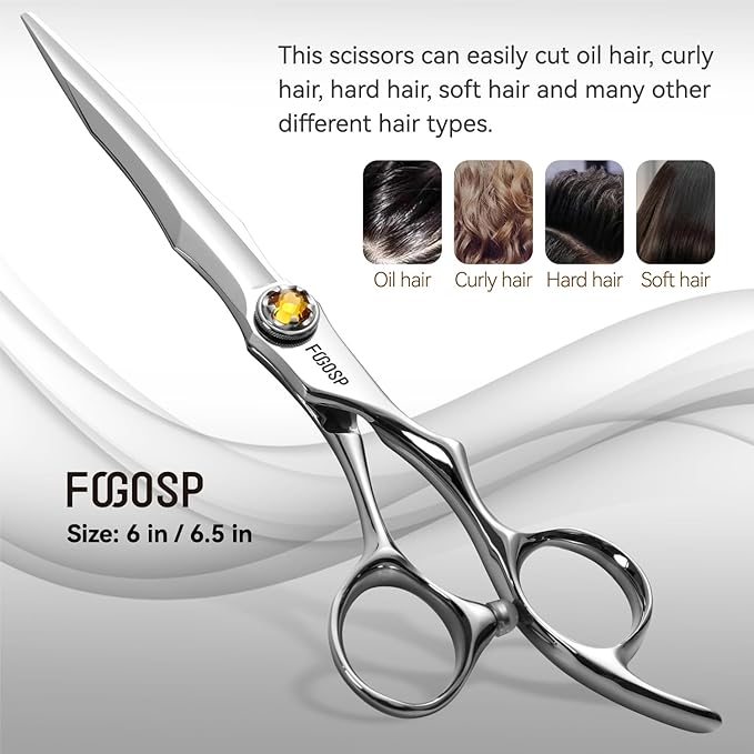 Professional Hair Scissors 6??Barber Scissors Japan VG10 Fine Cutting Blades Professional CNC Hair Shears Barber Scissor Set for Men and Women Haircut Shear Kit