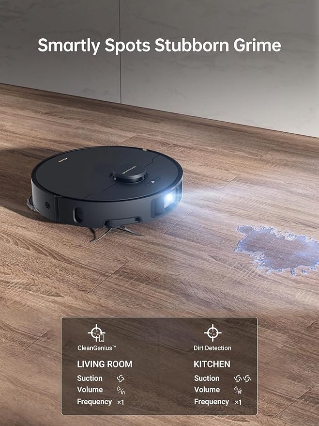DREAME X40 Ultra Robotic Vacuum with Removable & Liftable Mop, 12,000Pa Suction, Side Brush Extensive Cleaning, 158째F Mop & Washboard Self Cleaning, Auto-Empty, Auto Refill, liftable Brushes
