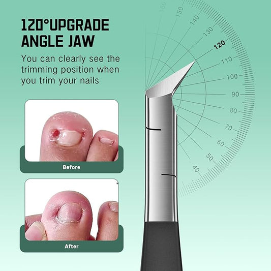 Upgrade Nail Nippers Professional Podiatrist Ingrown Toenail Clippers for Seniors Men,Slanted Eagle Beak Nail Clippers for Thick Toe Nails Cutter, Cuticle Remover Trimmer,Ingrown Toenail Scissors