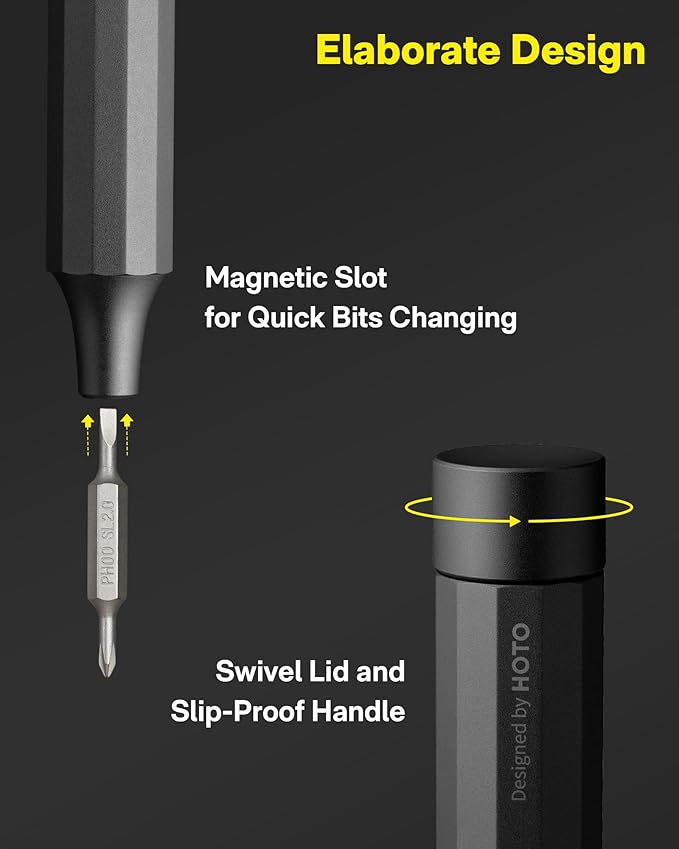 HOTO 3PCS 24 in 1 Multi Bit Mini Screwdriver Set Magnetic, Manual Precision Screwdriver Set, EDC Pen Screwdriver for Eyeglasses, Electronics, Watches, Phones, Laptops, Cameras