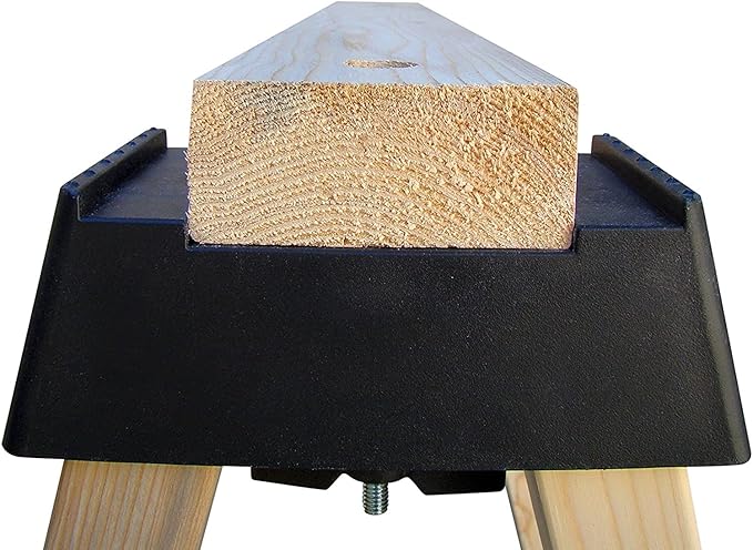 POWERTEC 71026V Plastic Sawhorse Brackets for Use with 2x4 Lumber | Kit Builds one Saw Horse, Set of 2, Black (Pack of 2)