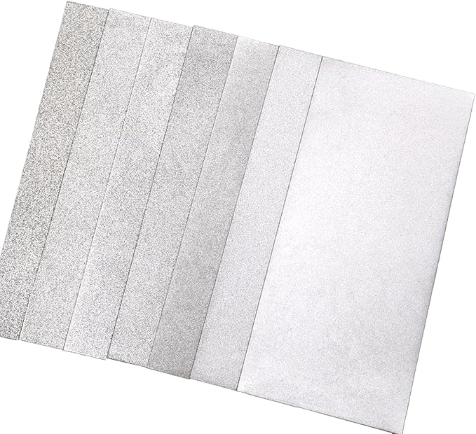 6 Pieces Diamond Sharpening Stone, Diamond Knife Sharpener Plate, Honing Whetstone for Kitchen, Sharpening Dull, Blunt or Tired Edges for Knives and Chisels
