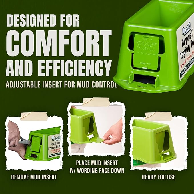 Buddy Tools TapeBuddy Drywall Taping Tool - Simplifies Drywall Banjo Taping - Reliable & Efficient Tape Dispenser for DIYers - Easy to Use - Reduces Mess and Waste